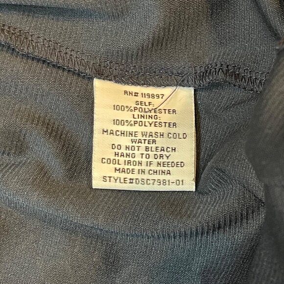 Vici Wrap Mini Dress Women's Size Medium Navy Geometric Print Long Sleeve - Picture 6 of 12